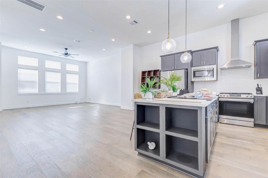 Furnished interior view inside a new home in Eastwood Estates, Houston (Image 3). Furnished interior view inside a new home in Eastwood Estates, Houston (Image 3).