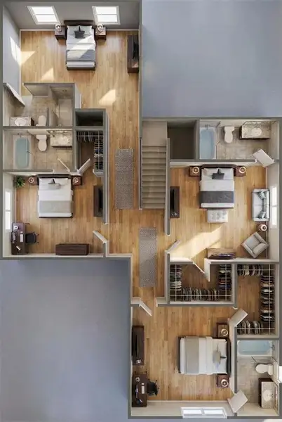 2D floor plan layout of this home in , Fort Worth, TX (Image 3).