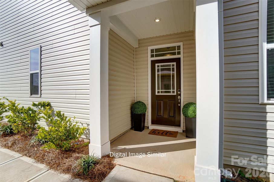 Exterior details and patio area of a home in Bailey Run, Charlotte (Image 25).