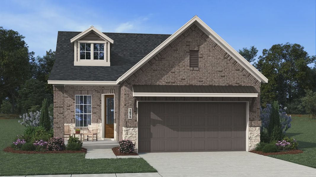 Representative exterior photo of a completed home built from the Carlisle by Chesmar Homes in The George, Richmond, TX (Image 3).