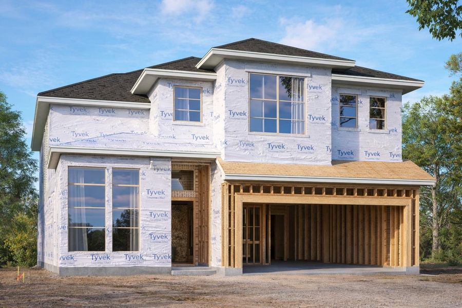 In-progress construction of a new home in The Woodlands Hills, Willis, TX (Image 17).