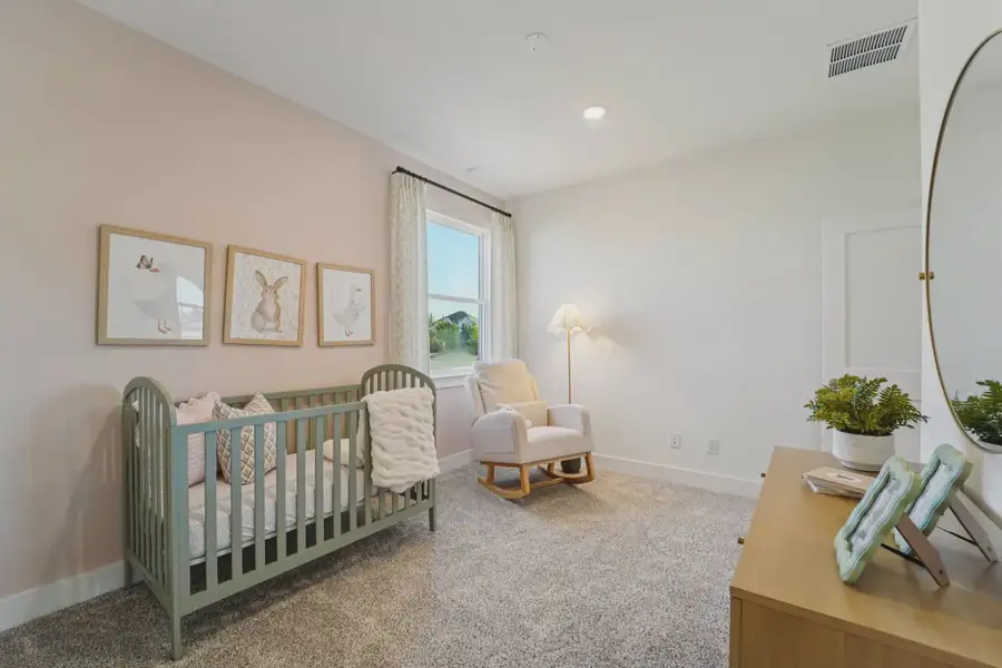 Representative furnished interior of a home built from the Margaux by Chesmar Homes in Bridgeland Chateau, Cypress (Image 32).