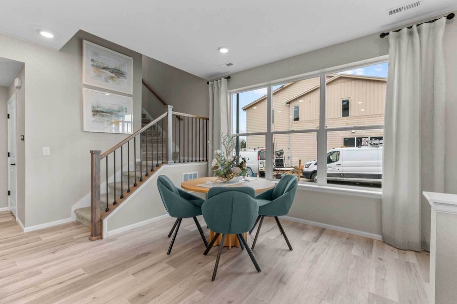 Furnished interior view inside a new home in Ralston Creek, Arvada (Image 10). Furnished interior view inside a new home in Ralston Creek, Arvada (Image 10).