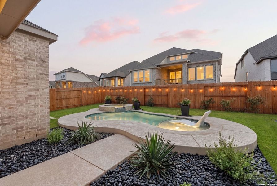 Exterior details and patio area of a home in Veramendi, New Braunfels (Image 34).