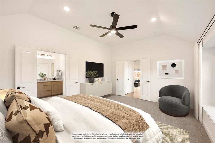 Furnished interior view inside a new home in Waterscape Classic 60s, Royse City (Image 16).