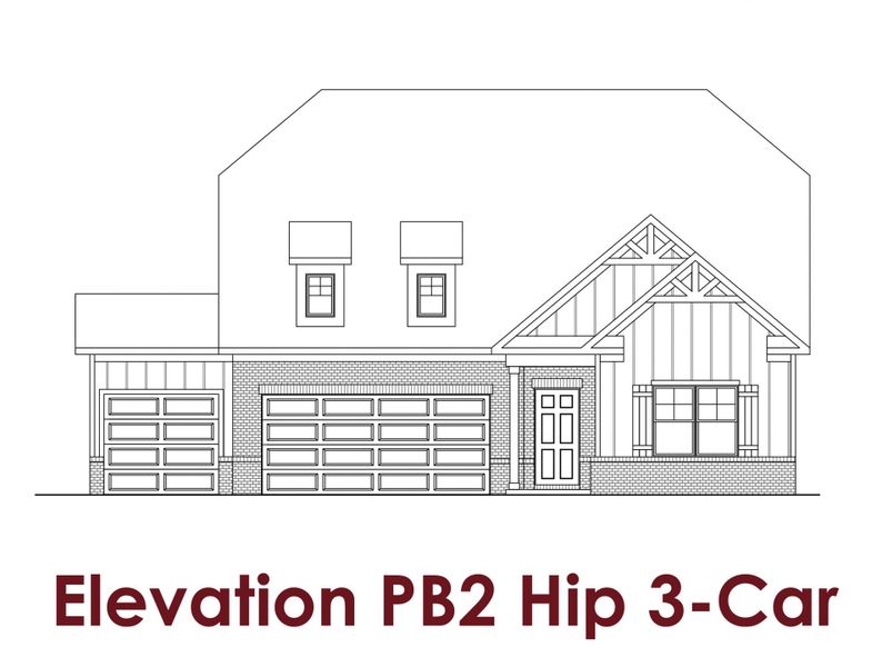 Representative rendering of the exterior for the Bluff                                                                Primary Suite on Main by Chafin Communities (Image 22).