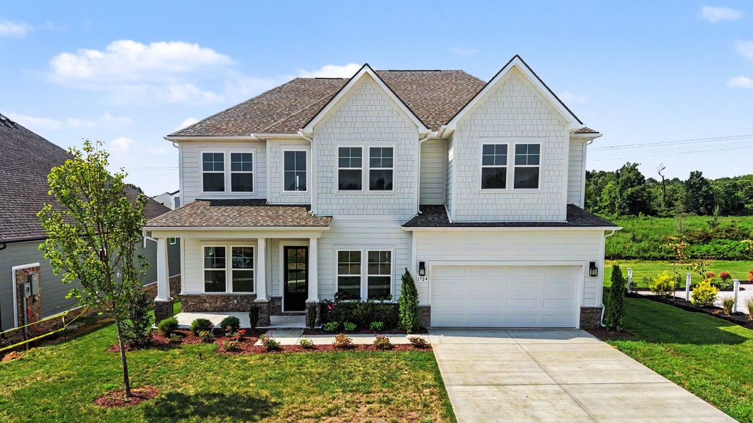 Exterior of Grace II Plan Home built in Spring Hill, TN