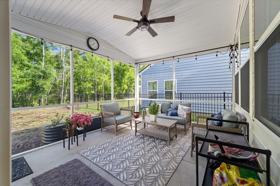 Exterior details and patio area of a home in , Johns Island (Image 30).