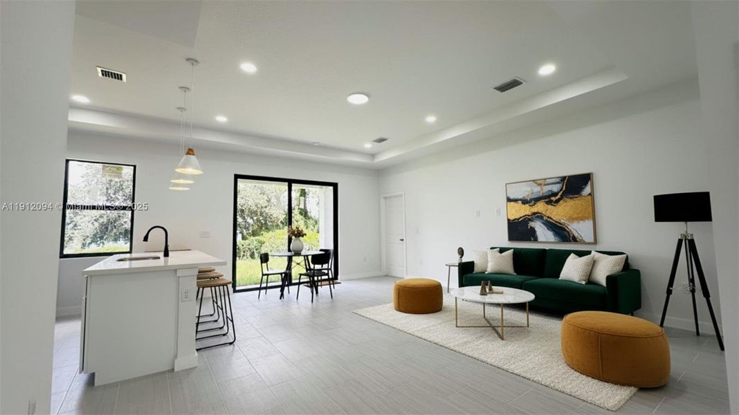 Furnished interior view inside a new home in , Lehigh Acres (Image 3). Furnished interior view inside a new home in , Lehigh Acres (Image 3).