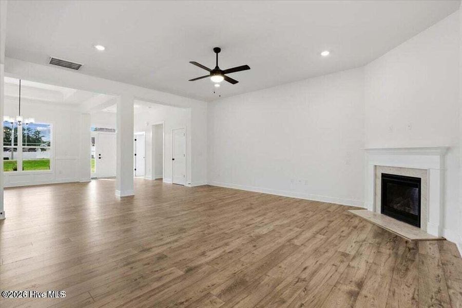 Spacious, unfurnished interior of a new home in Wood Creek Landing, Leland (Image 17). Spacious, unfurnished interior of a new home in Wood Creek Landing, Leland (Image 17).