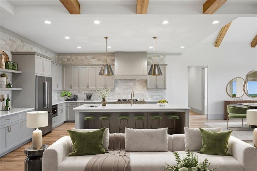 Furnished interior view inside a new home in , Bogart (Image 9).