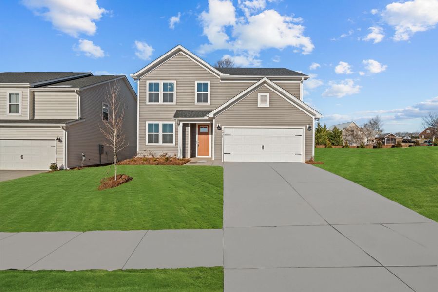 Front exterior of a new home in Sparrow Creek, Boiling Springs, SC, highlighting curb appeal (Image 18). Front exterior of a new home in Sparrow Creek, Boiling Springs, SC, highlighting curb appeal (Image 18).