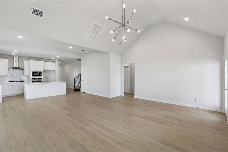 Open First Floor in the Stanley II home plan by Trophy Signature Homes – REPRESENTATIVE PHOTO