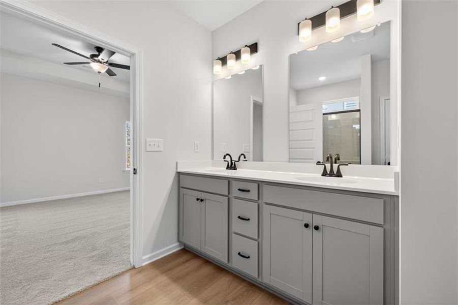 Furnished interior view inside a new home in Allen Manor, Hoschton (Image 18).