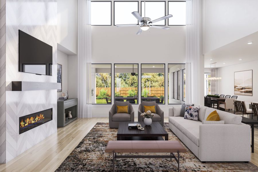 Representative furnished interior of a home built from the Salerno by Tri Pointe Homes in The Estates at James Lane, Fulshear (Image 10).