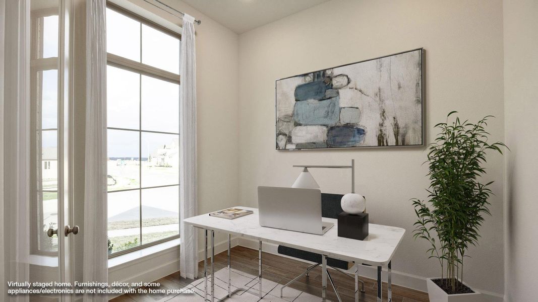 Furnished interior view inside a new home in Lariat 45', Liberty Hill (Image 9).