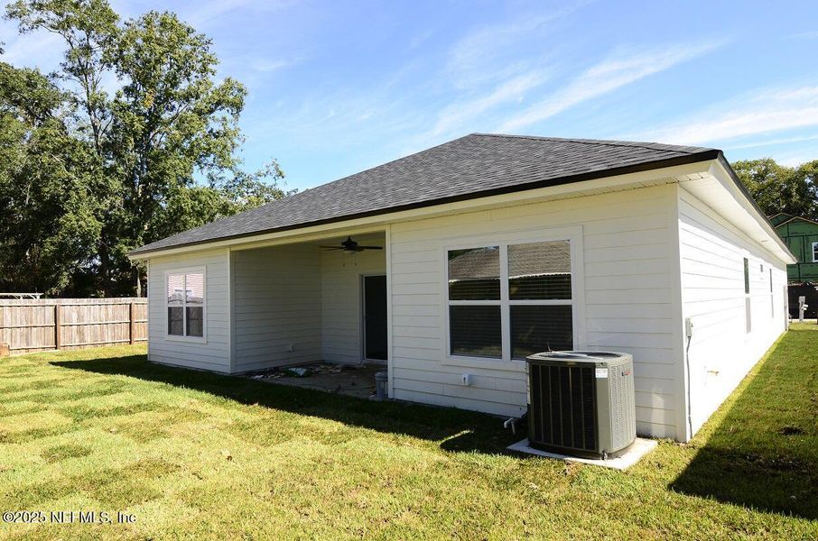 Exterior details and patio area of a home in , Jacksonville (Image 2). Exterior details and patio area of a home in , Jacksonville (Image 2).