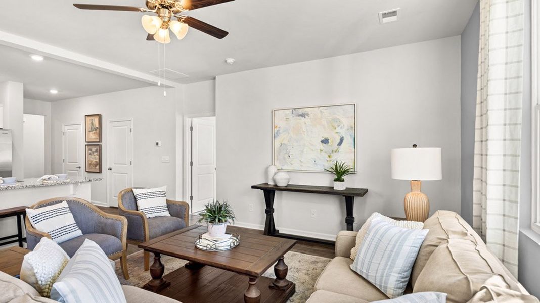 Representative furnished interior of a home built from the Belfort by D.R. Horton in The Abbey at Trolley Run Station, Aiken (Image 14). Representative furnished interior of a home built from the Belfort by D.R. Horton in The Abbey at Trolley Run Station, Aiken (Image 14).