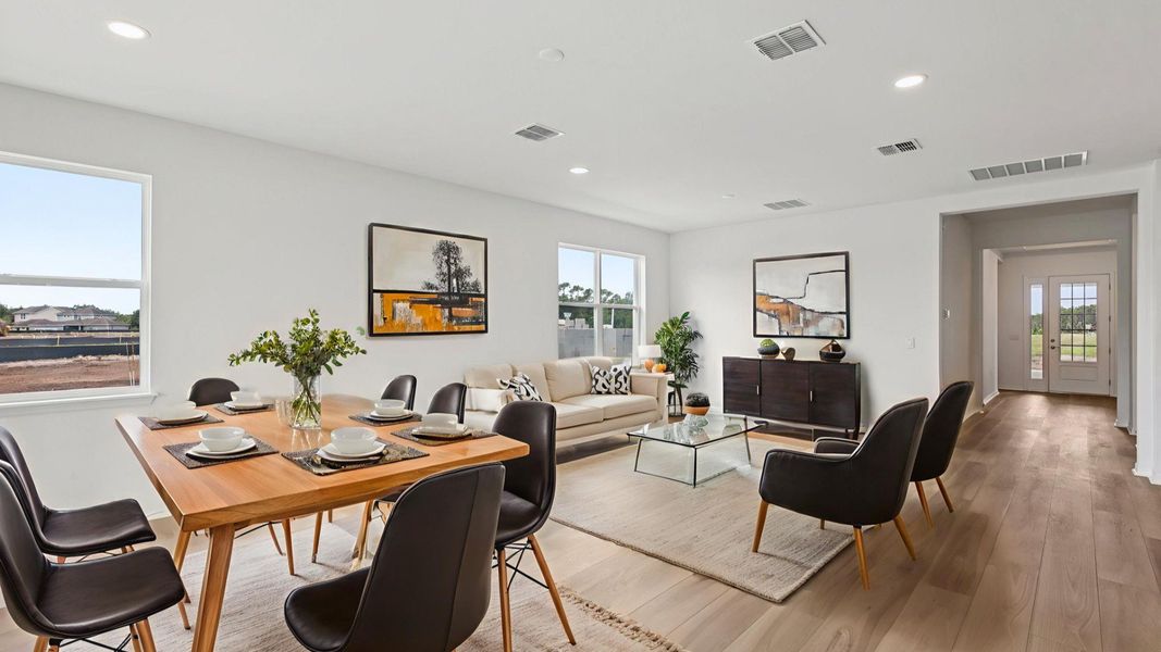 The Virtually Staged Dining and Living Room