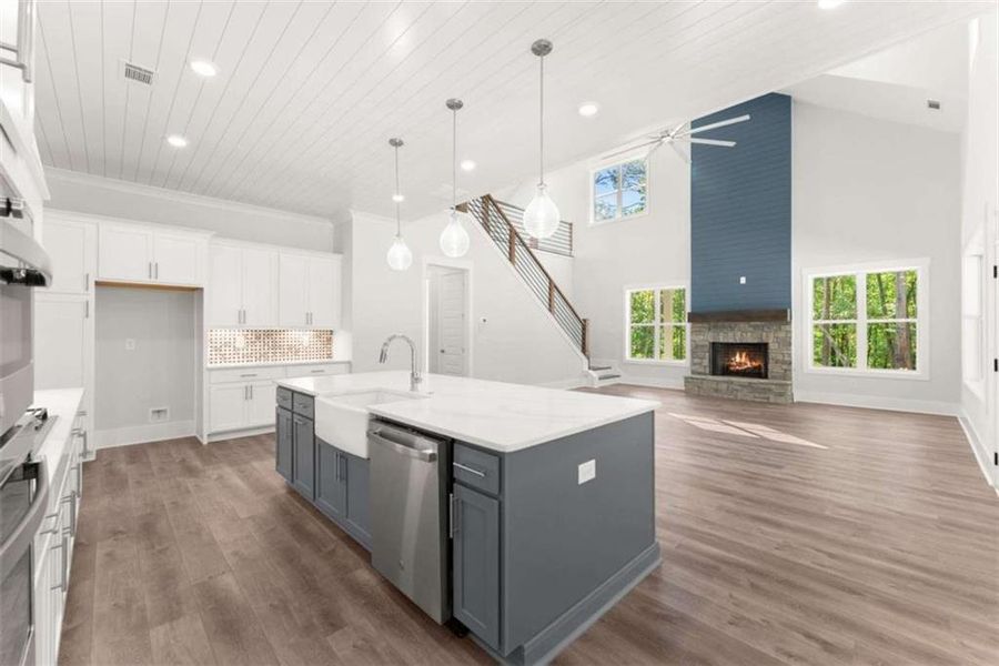 Furnished interior view inside a new home in , Clarkesville (Image 7).