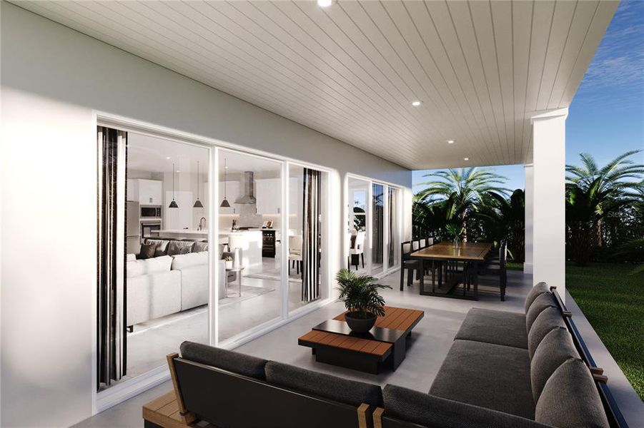 Exterior details and patio area of a home in Lake Nellie Crossing, Clermont (Image 2).