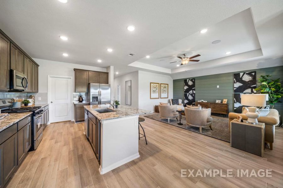 Furnished interior view inside a new home in River Ranch Meadows, Dayton (Image 3).