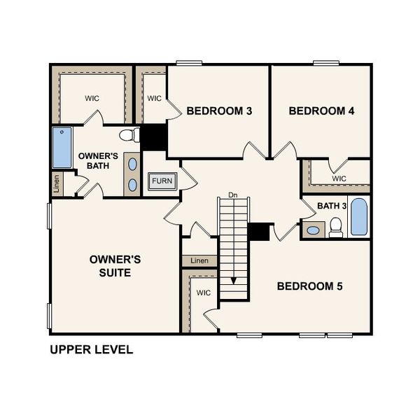 2D floor plan layout for the Gardner by Century Communities in Courtland Place, Cleburne, TX (Image 4).