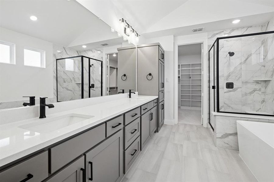 Furnished interior view inside a new home in Impression 55s, Frisco (Image 2).