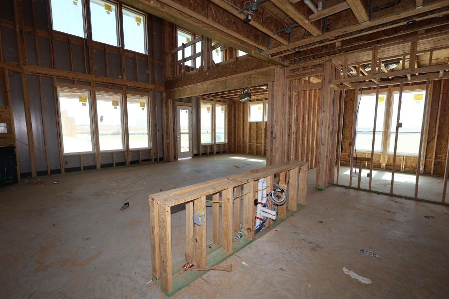 In-progress construction of a new home in Dunham Pointe, Cypress, TX (Image 33).