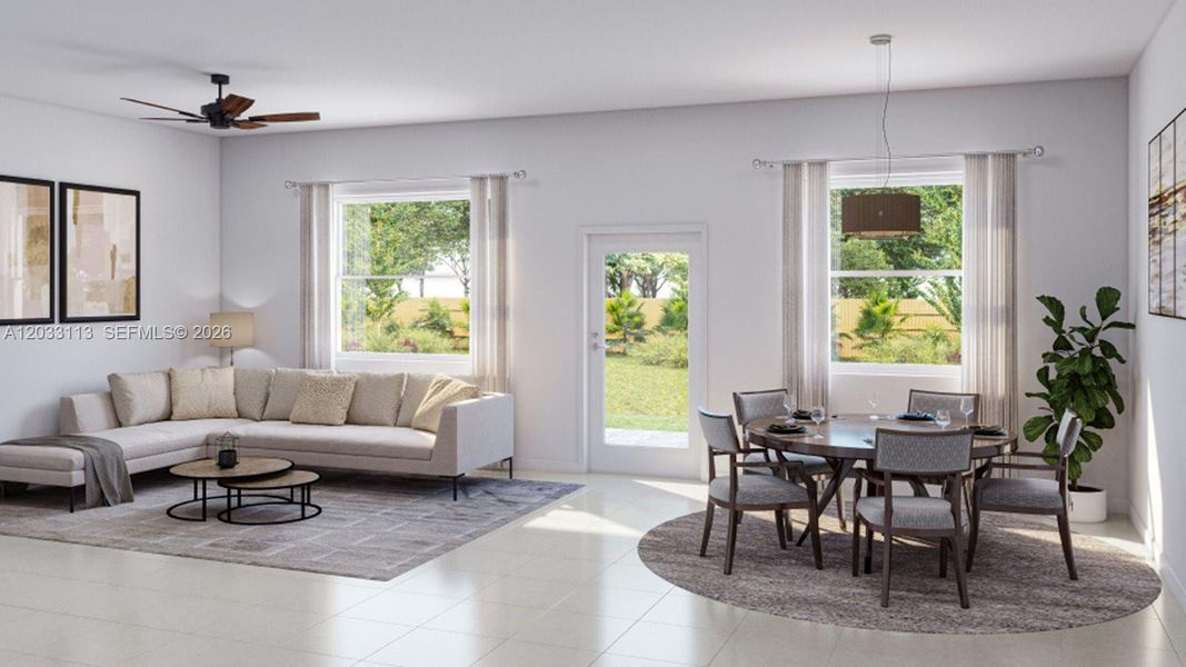 Furnished interior view inside a new home in Acacia Groves, Miami (Image 9).