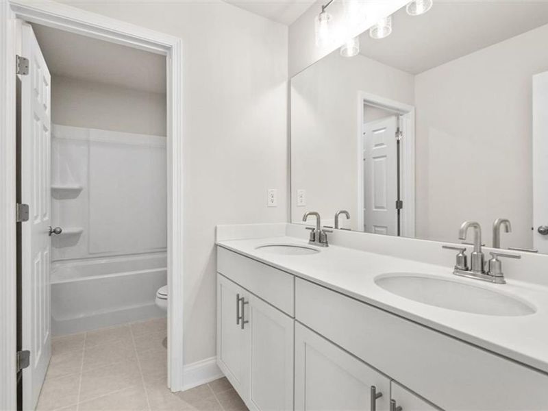 Furnished interior view inside a new home in Wehunt Meadows, Hoschton (Image 12).