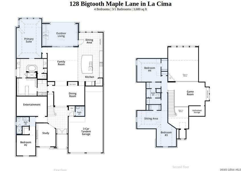 2D floor plan layout of this home in La Cima, San Marcos, TX (Image 4). 2D floor plan layout of this home in La Cima, San Marcos, TX (Image 4).