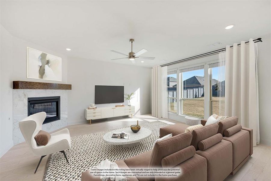 Furnished interior view inside a new home in Union Park Classic 55, Little Elm (Image 8).