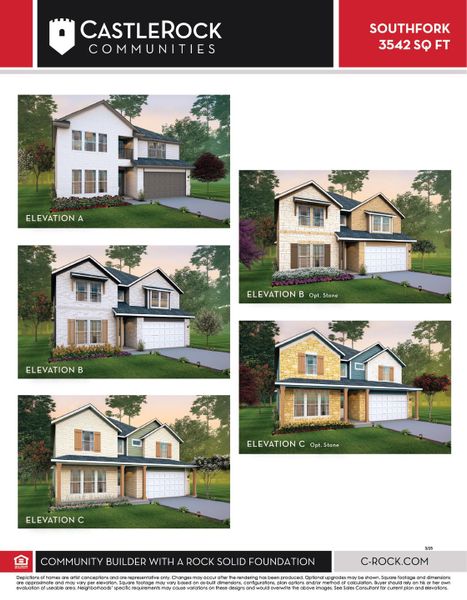 Representative exterior photo of a completed home built from the Southfork by CastleRock Communities in River Ranch Meadows, Dayton, TX (Image 24). Representative exterior photo of a completed home built from the Southfork by CastleRock Communities in River Ranch Meadows, Dayton, TX (Image 24).