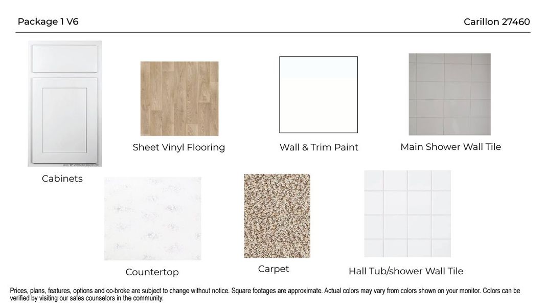 Sample of building materials used in homes in Carillon, Manor (Image 24).