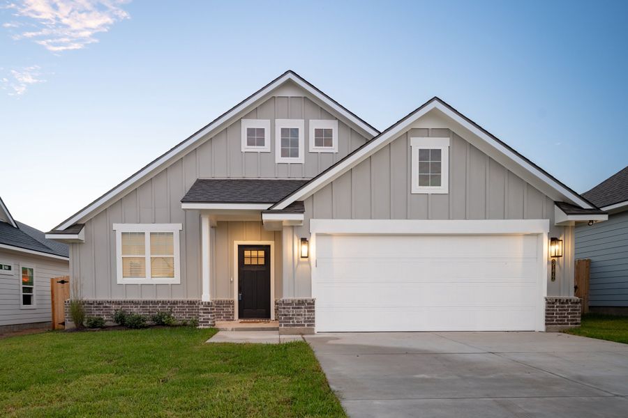 Representative exterior photo of a completed home built from the The Rose by Avonley Homes in Pinemont, Bryan, TX (Image 1).