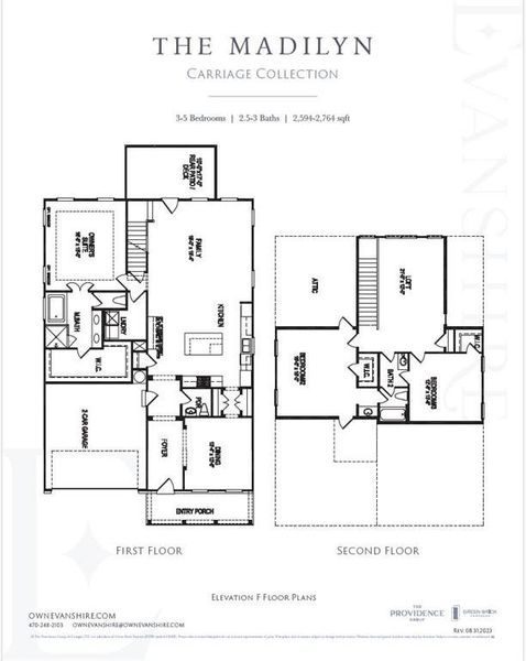 2D floor plan layout of this home in Evanshire Single Family, Duluth, GA (Image 3).