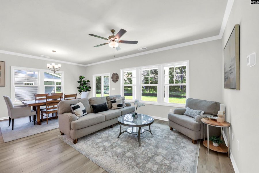Furnished interior view inside a new home in Blythewood Farms, Blythewood (Image 10). Furnished interior view inside a new home in Blythewood Farms, Blythewood (Image 10).