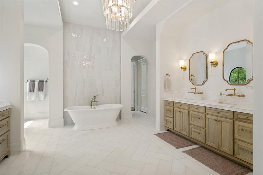 Furnished interior view inside a new home in , Keller (Image 26).