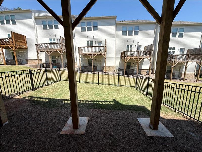 Exterior details and patio area of a home in , Mableton (Image 25).