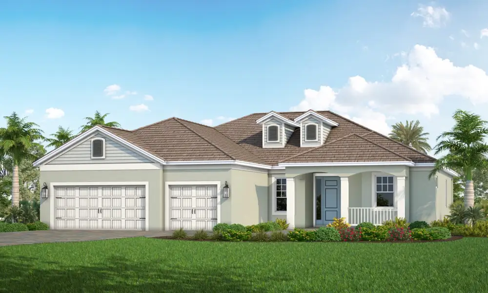 Representative exterior photo of a completed home built from the Captiva by Neal Communities in SkySail, Naples, FL (Image 2).
