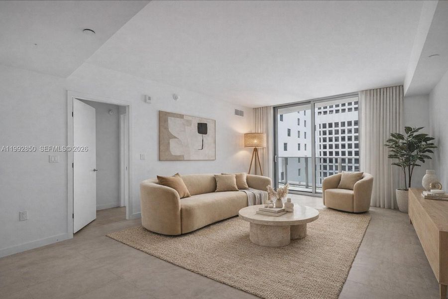 Furnished interior view inside a new home in , Miami (Image 7).