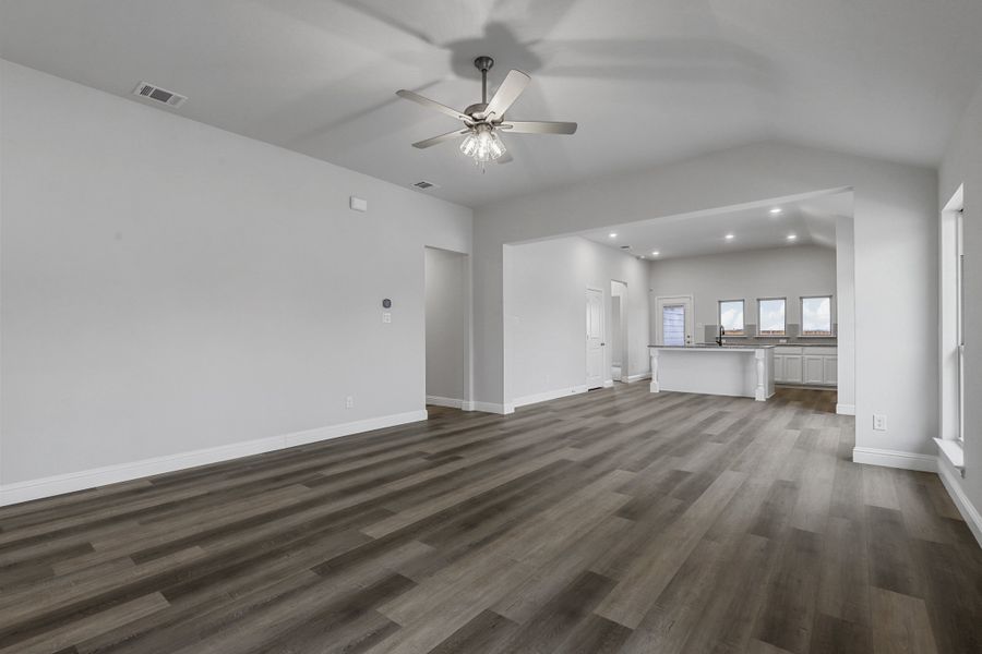 Representative unfurnished interior of a home built from the Devin by Cheldan Homes in Sunset Ridge, Keene (Image 43). Representative unfurnished interior of a home built from the Devin by Cheldan Homes in Sunset Ridge, Keene (Image 43).