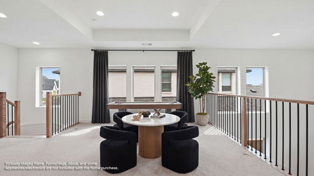Furnished interior view inside a new home in Mosaic, Celina (Image 10). Furnished interior view inside a new home in Mosaic, Celina (Image 10).