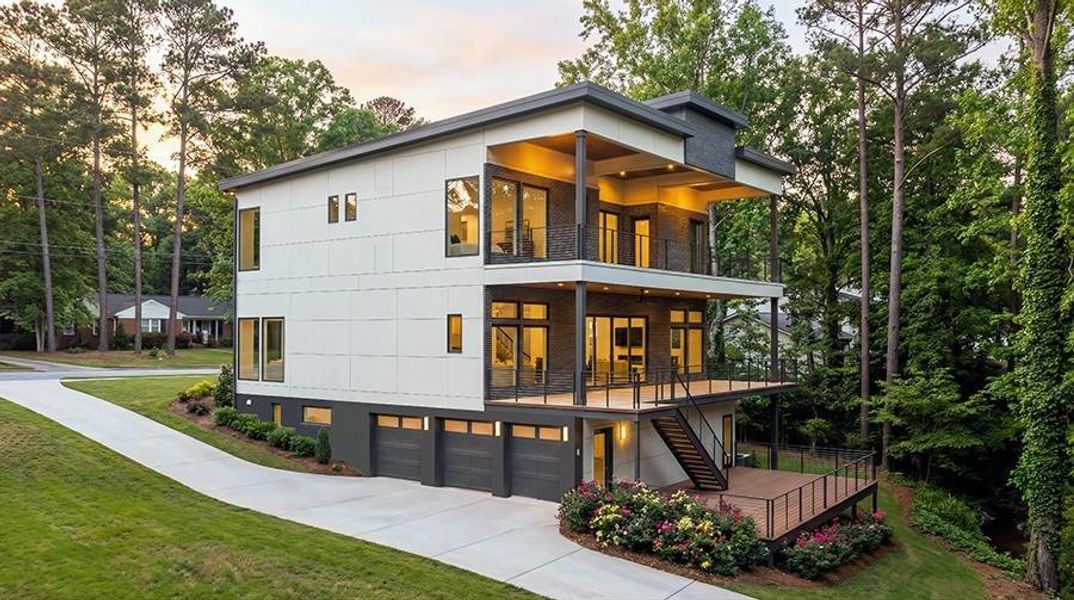 Front exterior of a new home in , Brookhaven, GA, highlighting curb appeal (Image 3).