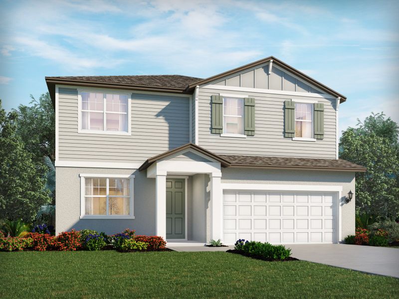 Front exterior of a home in the Magnolia Bay - Reserve Series community, located in Nokomis, FL (Image 17).