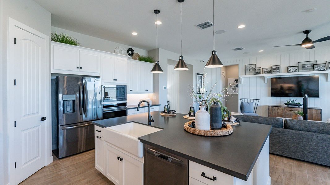 Representative furnished interior of a home built from the Crimson by DRB Homes in Arroyo Seco - Palazzo, Buckeye (Image 12).