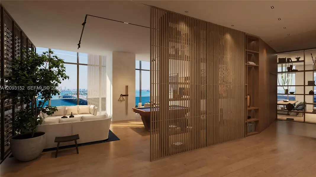 Furnished interior view inside a new home in , Miami (Image 5). Furnished interior view inside a new home in , Miami (Image 5).
