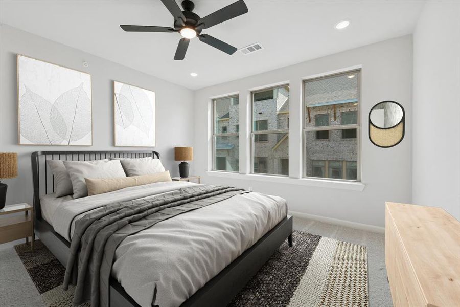 Furnished interior view inside a new home in Hillside at Las Colinas, Irving (Image 3). Furnished interior view inside a new home in Hillside at Las Colinas, Irving (Image 3).
