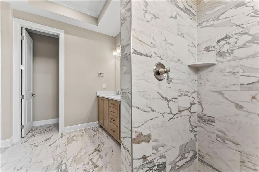 Furnished interior view inside a new home in The Courtyards at Post Road, Cumming (Image 9).